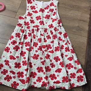 Gymboree Red and White Floral Kids Dress